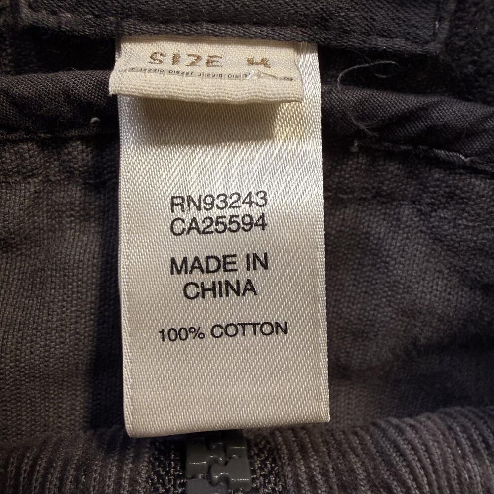 Diesel Jacket Womens Medium Gray Corduroy Full Zip Utility Pockets Short Fitted - Picture 8 of 13